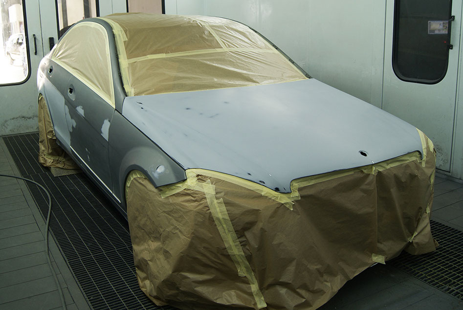 Mercedes preparado para pintar