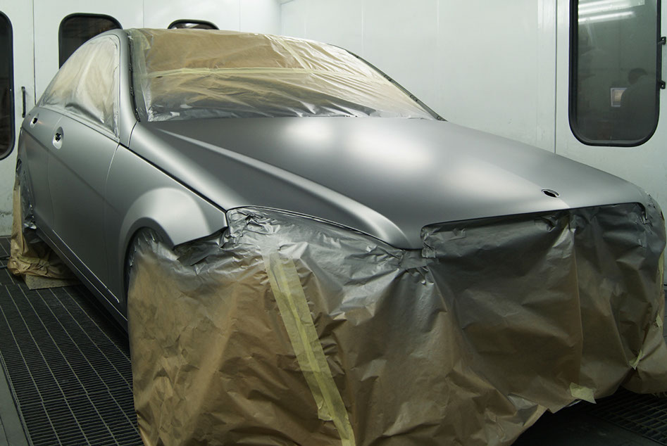 Mercedes recien pintado